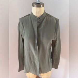 All Saints Olive Green Button-Down Shirt
